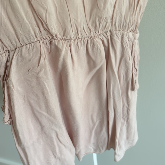 Pale Pink Ruffled Spaghetti Strap Mini dress - Picture 4 of 4
